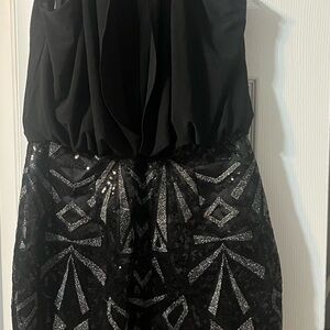 Elegant Black and Silver Dress